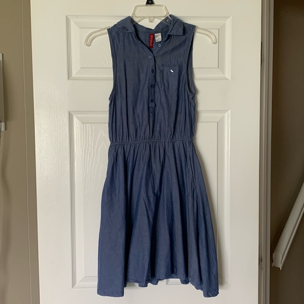 Blue collared sun dress